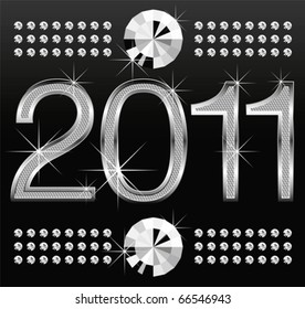 vector metall diamond numbers 2011, means Happy New Year
