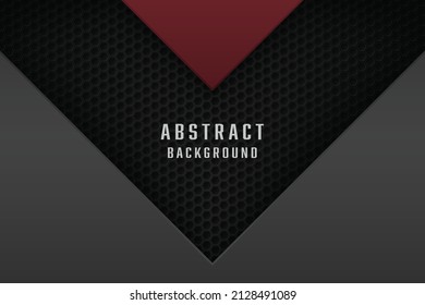 Vektormetallische Pfeilhexagon-Dekoration. Abstrakte Reifen und grauer Stahlhintergrund.
