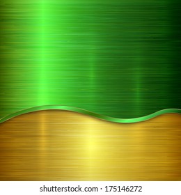 Vector metallic background with curve