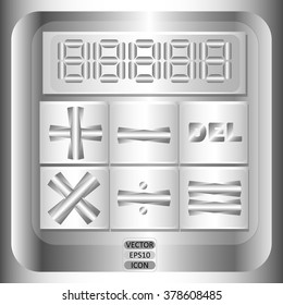Vector Metallic of calculator icons