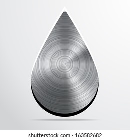 Vector metallic drop icon