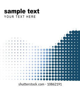 Vector - Metallic halftone retro dots forming a wave for background use.