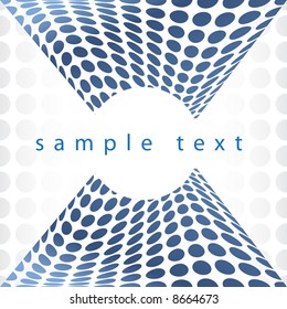 Vector - Metallic halftone retro dots forming a wave for background use.