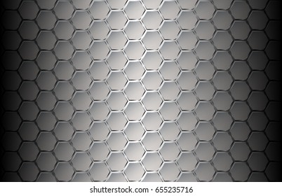 vector metallic Hexagon seamless pattern background. Elegant and luxury style