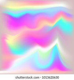 Vector Metallic Holographic Background. Neon shining background.