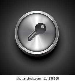 vector metallic key icon design