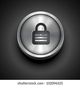 vector metallic lock icon design