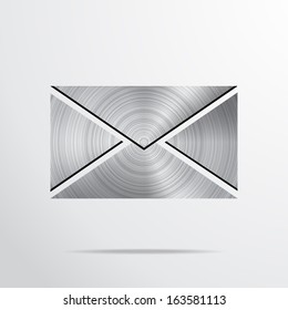 Vector metallic mail icon