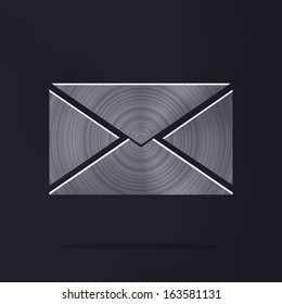 Vector metallic mail icon