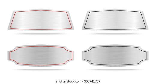 Vector Metallic Name Plate Or Metal Label .Vector Illustration