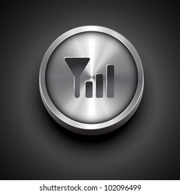 vector metallic network signal icon design