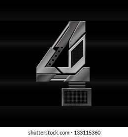 vector metallic number 4