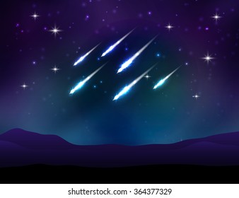 Vector meteor shower