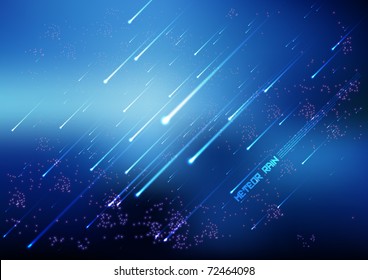 Vector Meteors Rain