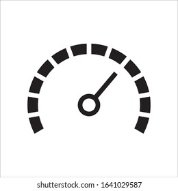 Vector meter flat icon. Gauge vector icon. Speedometer measurement sign. 