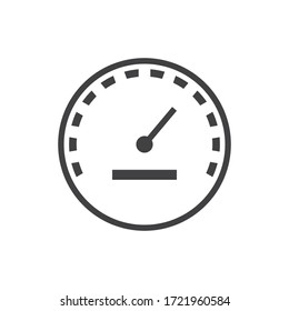 Vector meter flat icon. Gauge vector icon. Speedometer measurement sign. Gauge symbol pictogram 