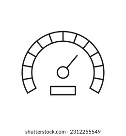 Vector meter flat icon. Gauge vector icon. Speedometer measurement sign. Gauge symbol pictogram. UX UI icon