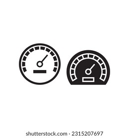 Vector meter flat icon. Gauge vector icon. Speedometer measurement sign. Gauge symbol pictogram. UX UI icon