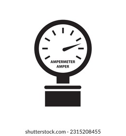 Vector meter icon. Gauge meter sign. Barometer symbol. Circle indicator meter pictogram. Tachometer flat sign design. UX UI icon