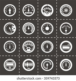 Vector Collection Car Dashboard Panel Indicators Stock Vector (Royalty ...