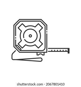 Vector meter measure outline icon, electric and voltage related 4000x4000 Pixel, editable stroke whitebackground