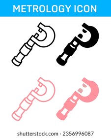 ICONO DE METROLOGÍA VECTOR EN VERSIÓN DE STROKE Y FILL Y COLOR