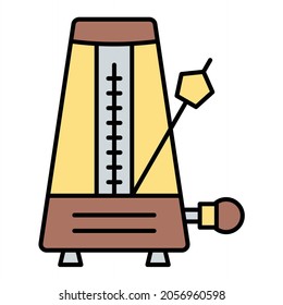 Vector Metronome Filled Outline Icon Design
