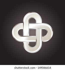 vector mettallic logo sign
