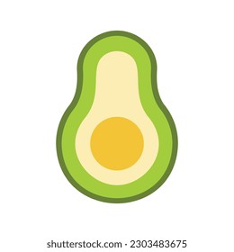 vector mexican avocado cartoon illustration isolated sticker