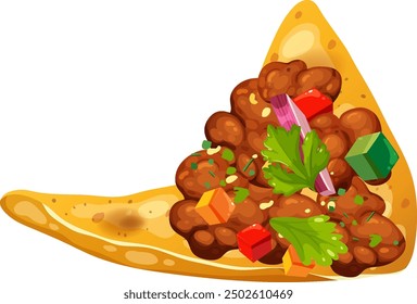 Vector de comida mexicana con coloridos ingredientes