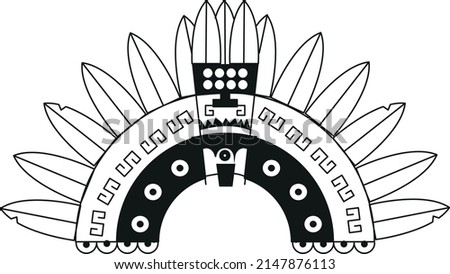 Vector of a Mexican Maya plume.