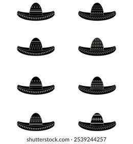 Vetor de sombrero mexicano. Símbolo Cinco de mayo isolado no fundo branco.