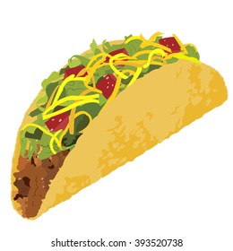 vector Mexican tacos on a white background