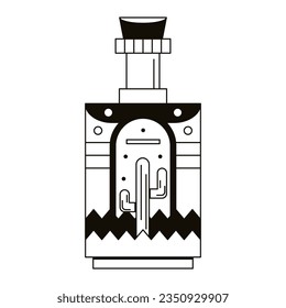 vector mexican tequila cartoon illustration isolated sticker