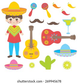 vector Mexico icons