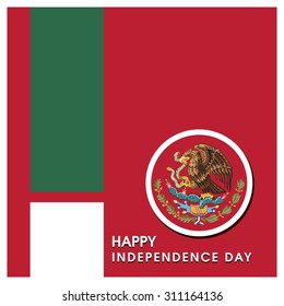 Vector Mexico Independence Day 16 September Celebration Card. Illustration