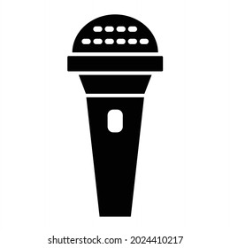 Vector Mic Glyph Icon Design
