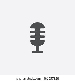 Vector mic Icon.