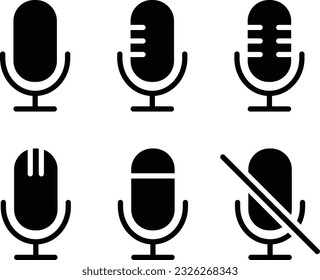 Vector Mic Variation Icon Set