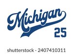 Vector Michigan text typography design for tshirt hoodie baseball cap jacket and other uses vector