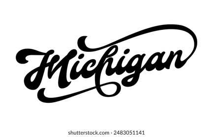 Vector Michigan text typography design for tshirt hoodie baseball cap jacket and other uses vector	