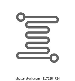 Vector micro circuit line icon. Symbol and sign illustration design. Isolated on white background