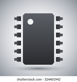 Vector microchip icon