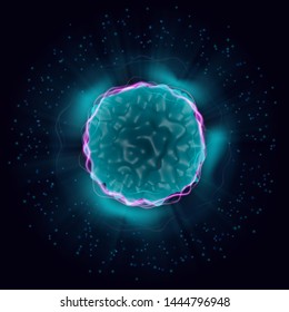 Vector microcosm energy element. Abstract background. Space theme for your design. Vector.