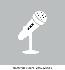 Vector Microphone in Circle Icon Set. Multicolored Microphone Icon