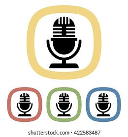 Vector microphone colorful icon