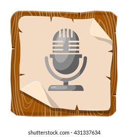 Vector microphone colorful icon