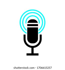 
Icono de micrófono del vector para los pasos 10