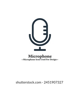 Vector microphone icon isolated on white background. sound, recording, audio microphone symbol for web and mobile applications.