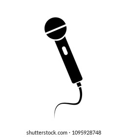 Vector microphone icon on background